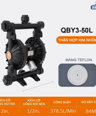 Bơm Màng Khí Nén QBY3-50 Hợp Kim Nhôm