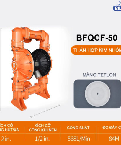 Bơm Màng Khí Nén Lót Flo BFQCF-50
