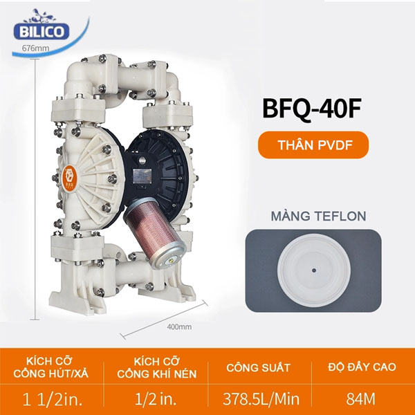 Máy bơm màng khí nén BFQ-40 Teflon
