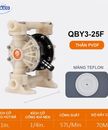 Bơm Màng Khí Nén QBY3-25 TEFLON