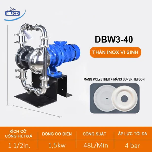 Bơm DBW3-40 được sử dụng nhiều trong ngành thực phẩm