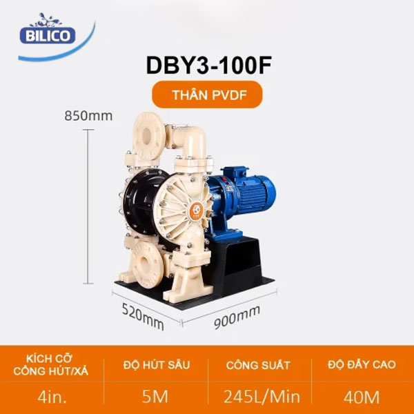 Máy bơm Màng Điện DBY3-100 TEFLON