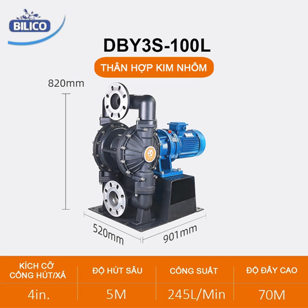 Máy Bơm Màng Điện DBY3S-100 Hợp kim nhôm