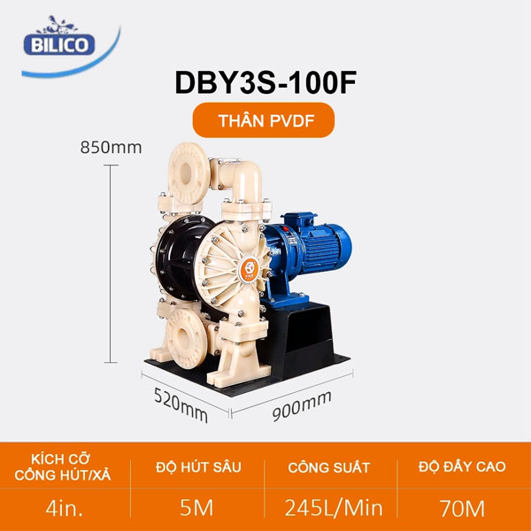 Máy bơm Màng Điện DBY3S-100 TEFLON