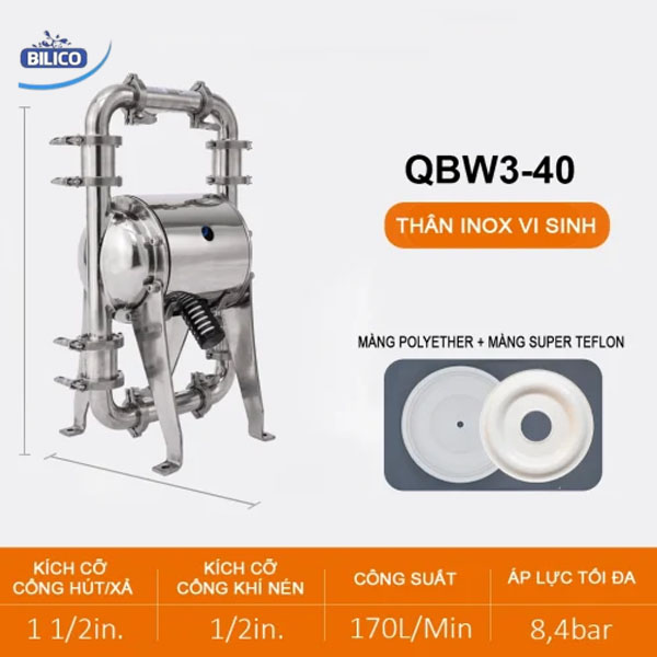 Bơm màng thực phẩm khí nén QBW3-40